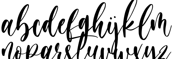 Blessing Day Font LOWERCASE
