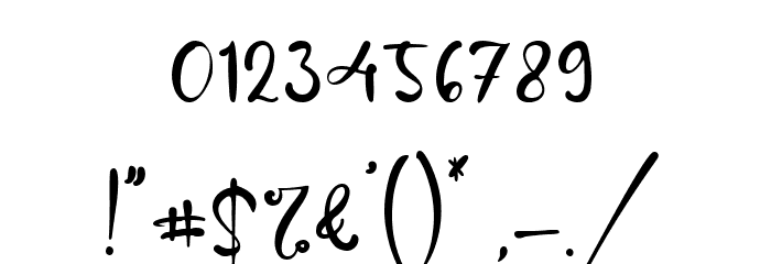 Blessing Rain Font OTHER CHARS