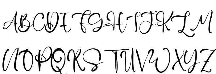 Blessing Rain Font UPPERCASE
