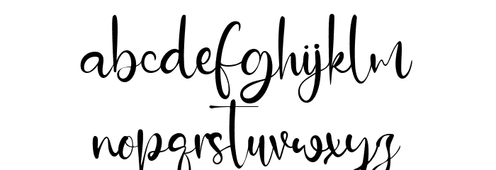 Blessing Rain Font LOWERCASE