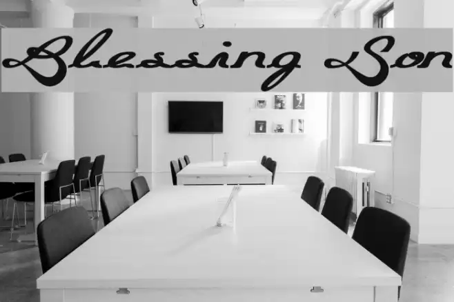 Blessing Son Font examples