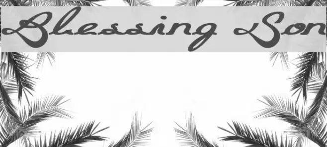 Blessing Son Font examples