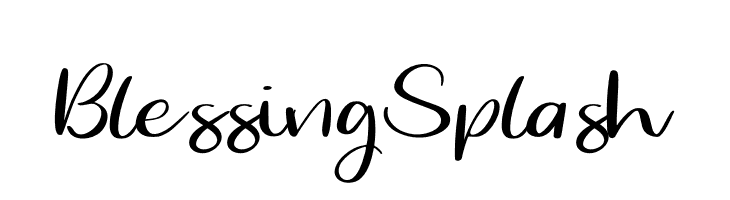 Blessing Splash  les polices de caractères gratuit tlcharger