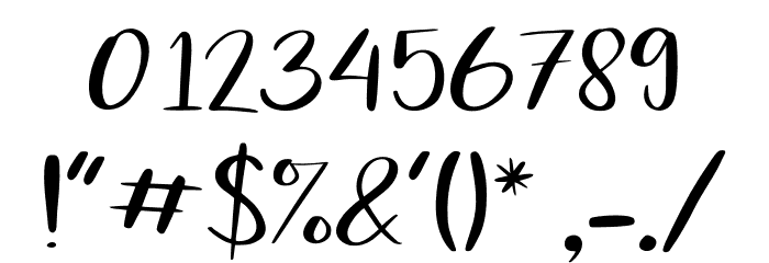 Blessing Splash Font OTHER CHARS