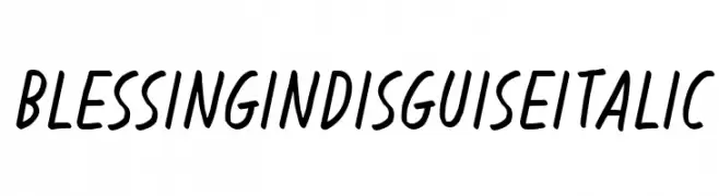 Blessing in Disguise Italic  Frei Schriftart Herunterladen