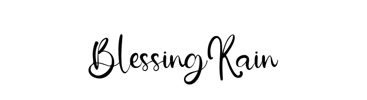 BlessingRain  font caratteri gratis