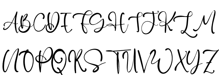 BlessingRain Font UPPERCASE