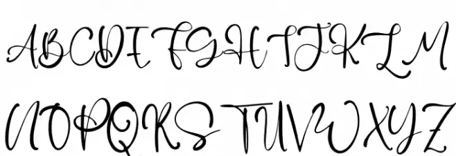 BlessingRain Font UPPERCASE
