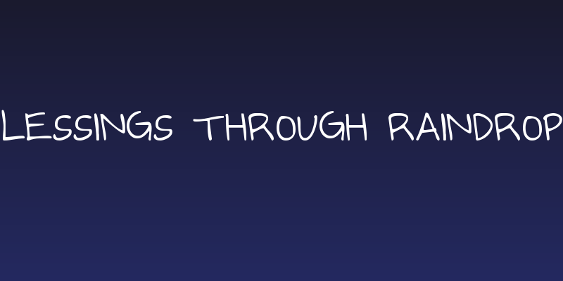 Blessings through Raindrops Social Header