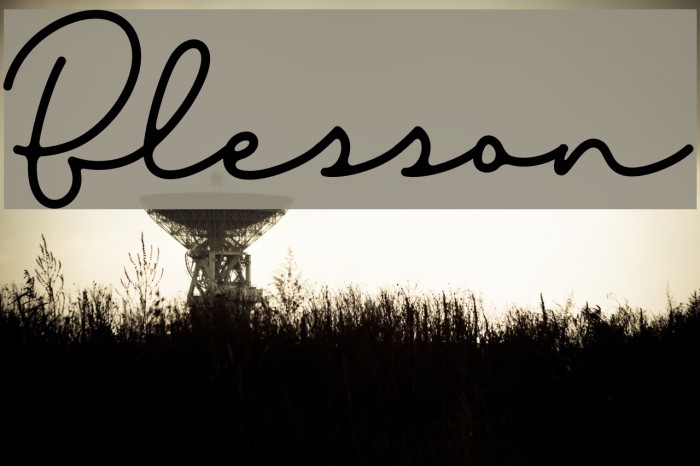 Blesson Font examples