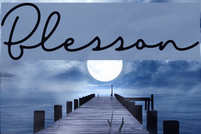 Blesson Font examples