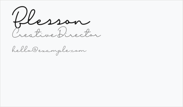 Blesson Business Card