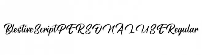 Blestive Script PERSONAL USE Regular  les polices de caractères gratuit tlcharger
