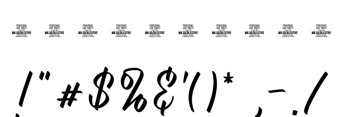 Blestive Script PERSONAL USE Regular Font OTHER CHARS