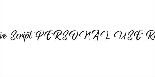Blestive Script PERSONAL USE Regular Logo