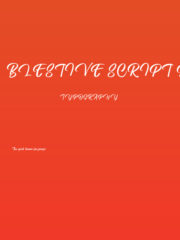 Blestive Script PERSONAL USE Regular Poster