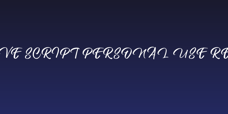 Blestive Script PERSONAL USE Regular Social Header