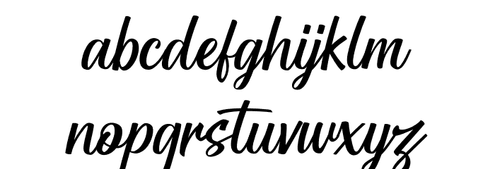 Blestive Script PERSONAL USE Regular Font LOWERCASE