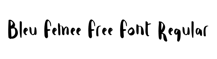 Bleu Femee Free Font Regular  les polices de caractères gratuit tlcharger