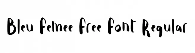 Bleu Femee Free Font Regular  Frei Schriftart Herunterladen