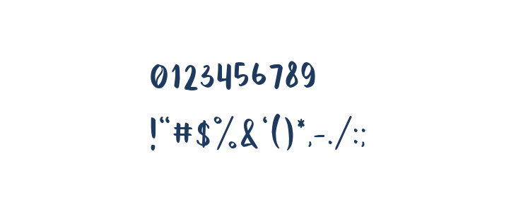 Bleu Femee Free Font Regular Other Characters