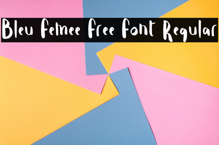 Bleu Femee Free Font Regular Example 3