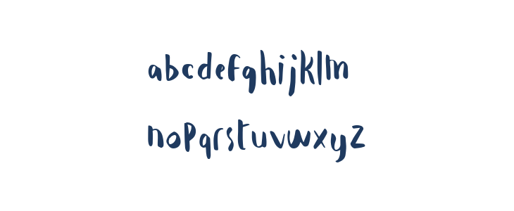 Bleu Femee Free Font Regular Lowercase