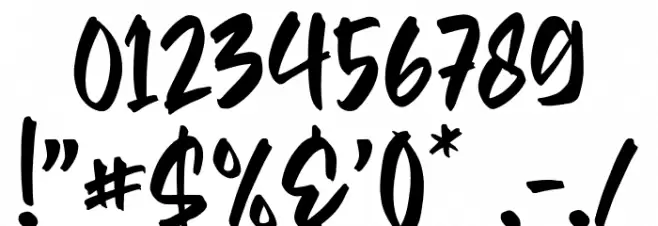 Blezer Regular Font OTHER CHARS