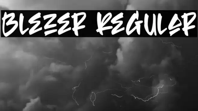 Blezer Regular Font examples