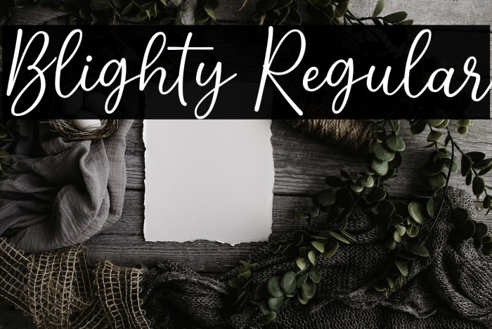 Blighty Regular Example 1