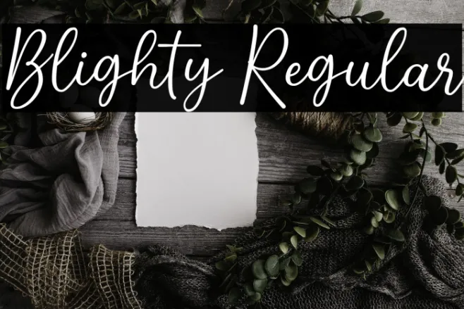 Blighty Regular Example 1