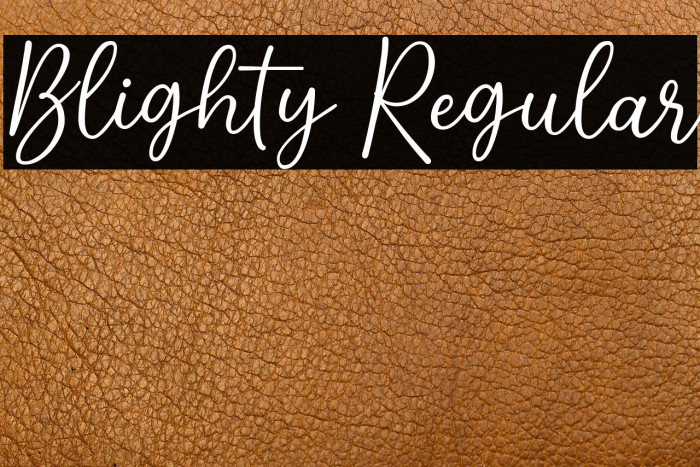 Blighty Regular Example 2