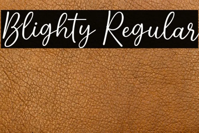 Blighty Regular Example 2