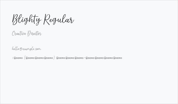 Blighty Regular Business Card