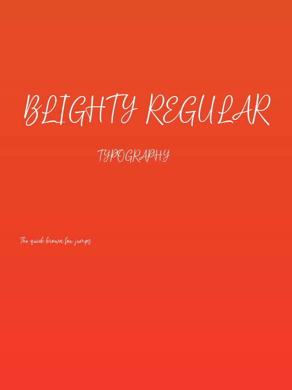 Blighty Regular Poster