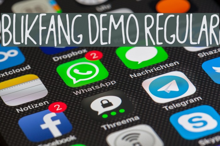 Blikfang DEMO Regular Font examples