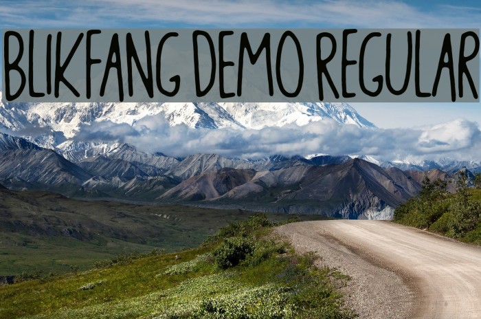 Blikfang DEMO Regular Font examples