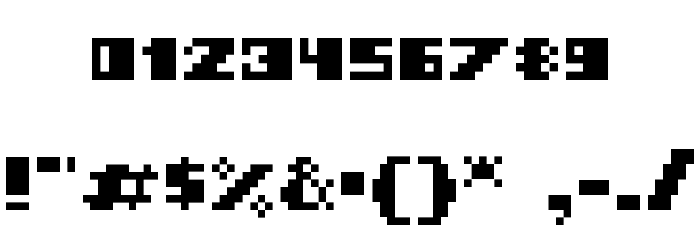 Blimpixels Font OTHER CHARS