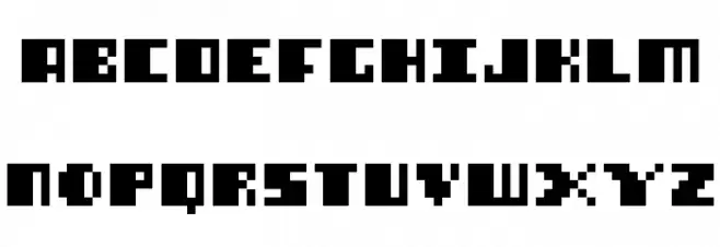Blimpixels Schriftart Groß
