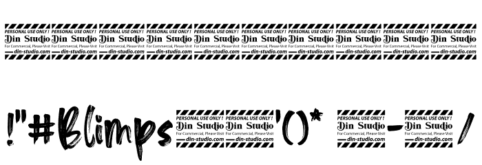 Blimps personal use Font OTHER CHARS