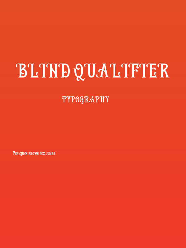 Blind Qualifier Poster