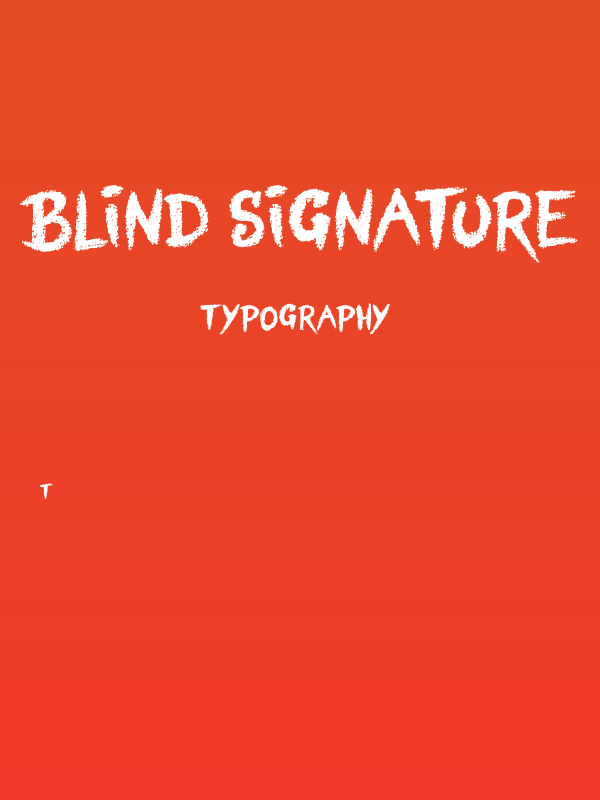 Blind Signature Poster