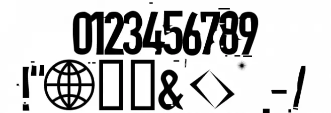 Blind Font OTHER CHARS