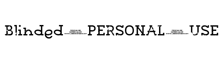 Blinded PERSONAL USE  フリーフォントのダウンロード