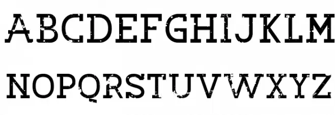 Blinded PERSONAL USE Schriftart Groß