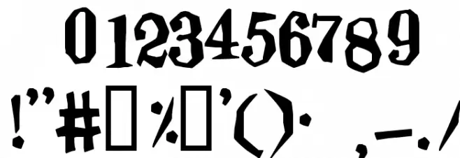 Blindfold Font OTHER CHARS