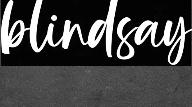 Blindsay Font examples