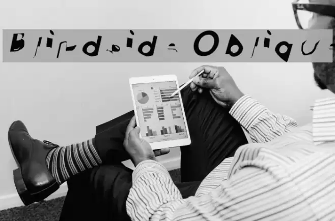 Blindside Oblique Font examples