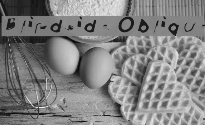 Blindside Oblique Font examples