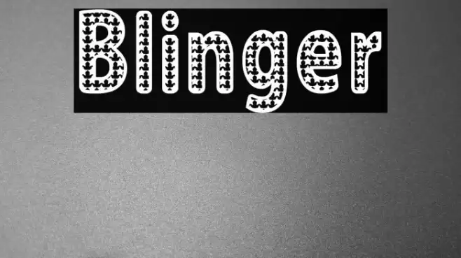 Blinger Font examples